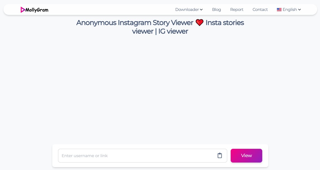 view Instagram without account using Mollygram Story Viewer