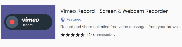 Vimeo - Screen Recorder for Google Chrome