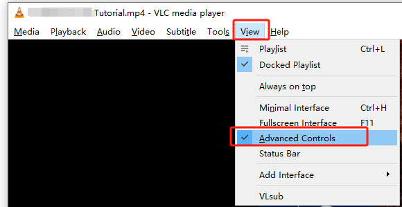 VLC edit video using video trimming feature 1