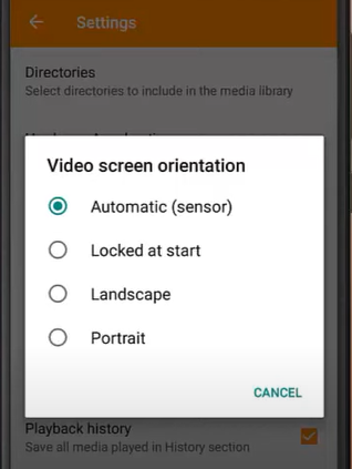 Rotate video in VLC on Android