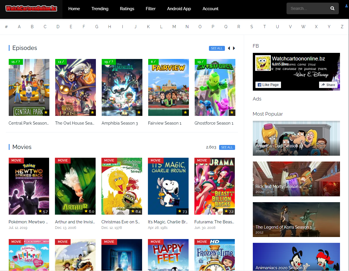 WatchCartoonOnline: Watch Cartoon and Anime Series for Free