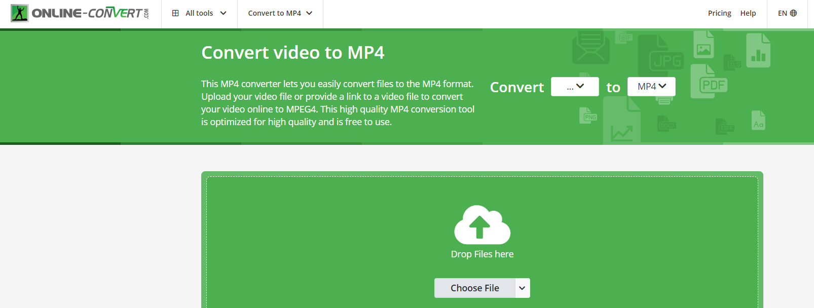 WebM to MP4 converter online-convert.com