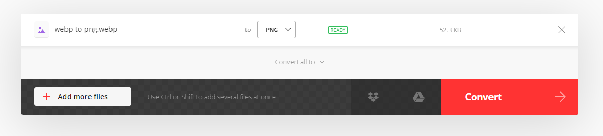 WebP to PNG Convertio