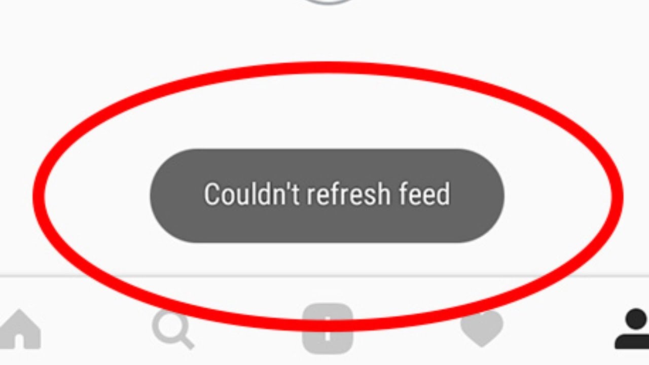what does Instagram couldn't refresh feed mean