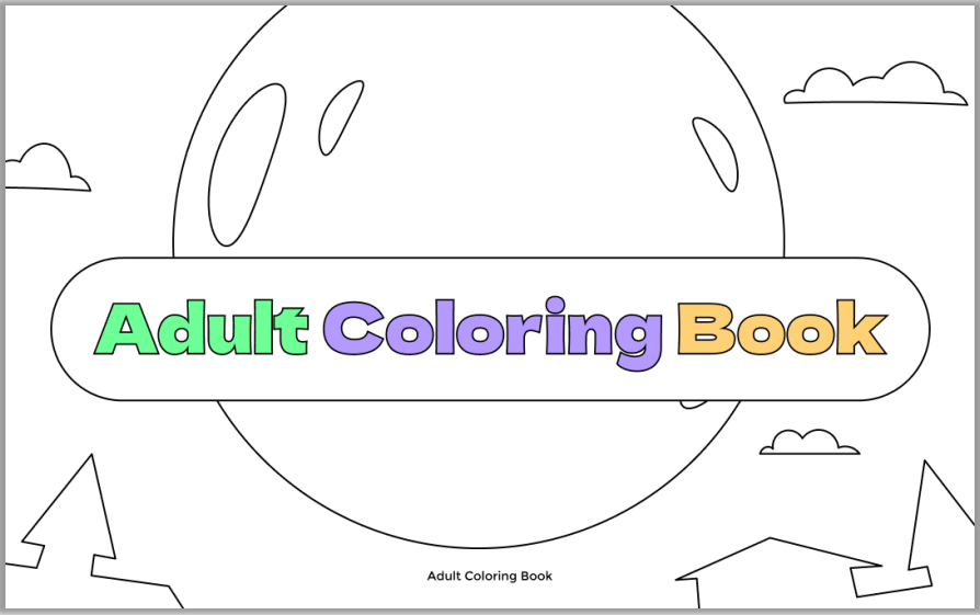 What is an adult coloring book?