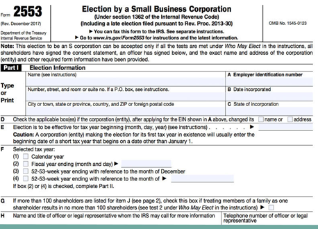 What Is Form 2553?