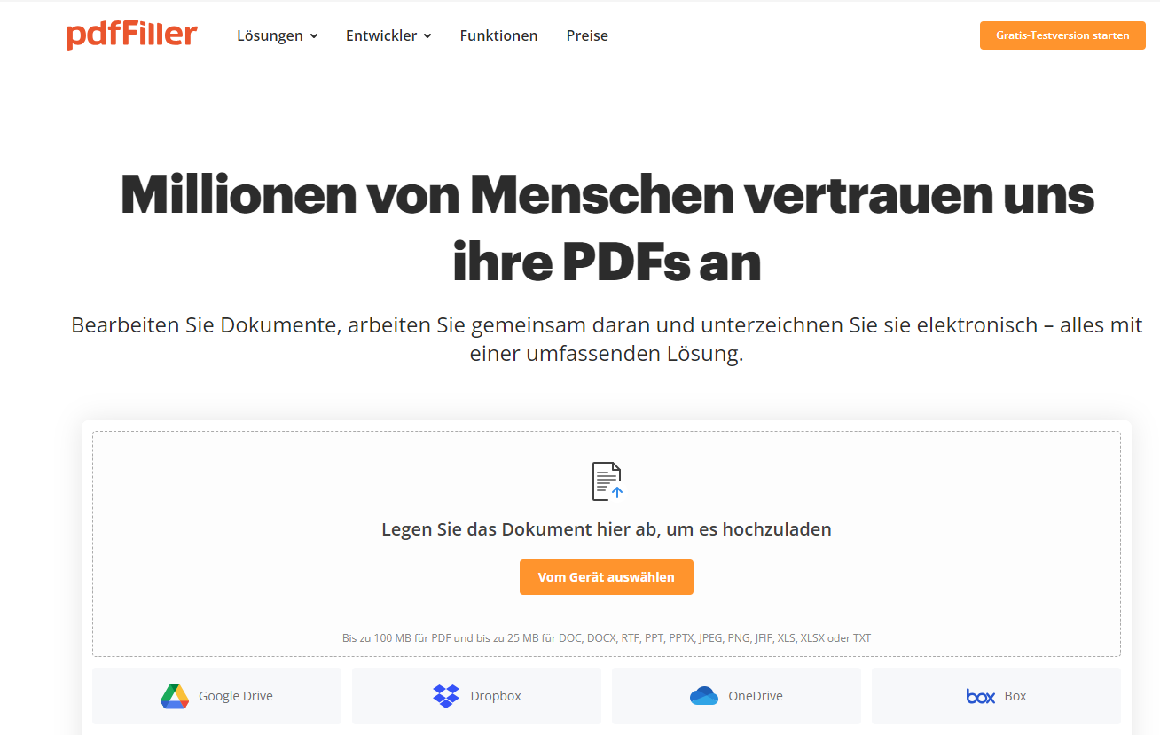 PDF-Formular online ausfüllen PDFfiller