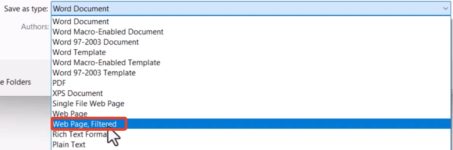 Web Page, Filtered