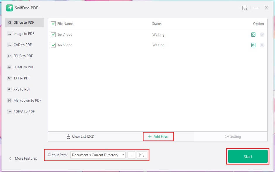 SwifDoo Word to PDF