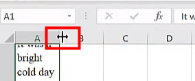Wrap text in Excel manually 1