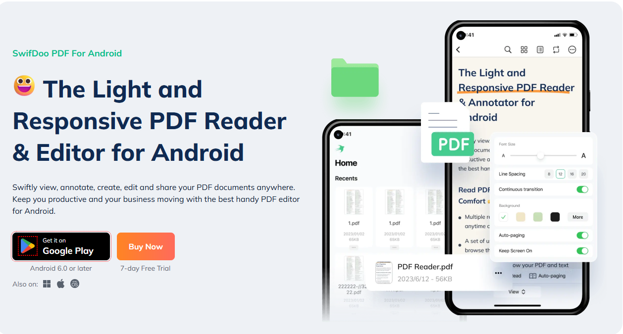 Web interface of SwifDoo PDF for Android