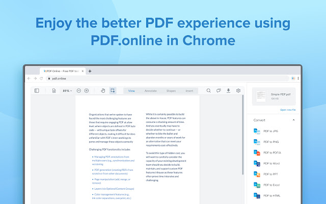 Xodo PDF.online Lightweight Extension