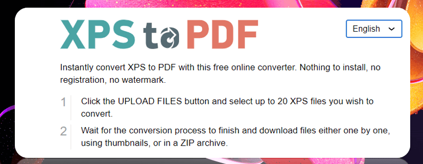 XPS to PDF converter XPS to PDF