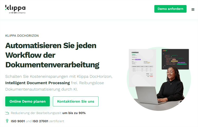 XRechnung aus PDF erstellen mit Klippa DocHorizon