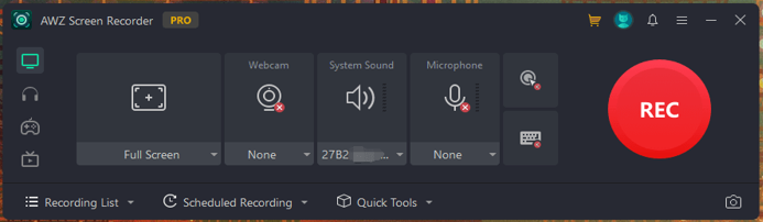 XRecorder Alternative for PC - AWZ Screen Recorder