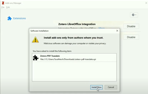 Translate a PDF with the Translate for Zotero 1